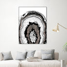 Gray Black White Agate with Silver Glitter #1a #gem #decor by Anita & Bella Jantz on GIANT ART - gray photo illustration