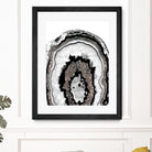 Gray Black White Agate with Silver Glitter #1a #gem #decor by Anita & Bella Jantz on GIANT ART - gray photo illustration