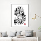 Super Saiyan Warrior by Antonio Camarena on GIANT ART - white digital painting