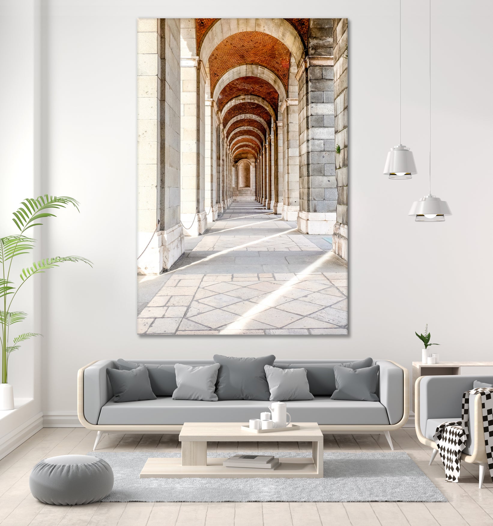 Sun Streams Down the Hall by Alex Tonetti on GIANT ART - white photo illustration