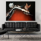 Flying Sax by João Bello on GIANT ART - red mixed media