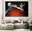 Flying Sax by João Bello on GIANT ART - red mixed media