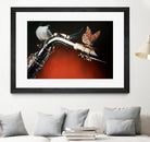 Flying Sax by João Bello on GIANT ART - red mixed media