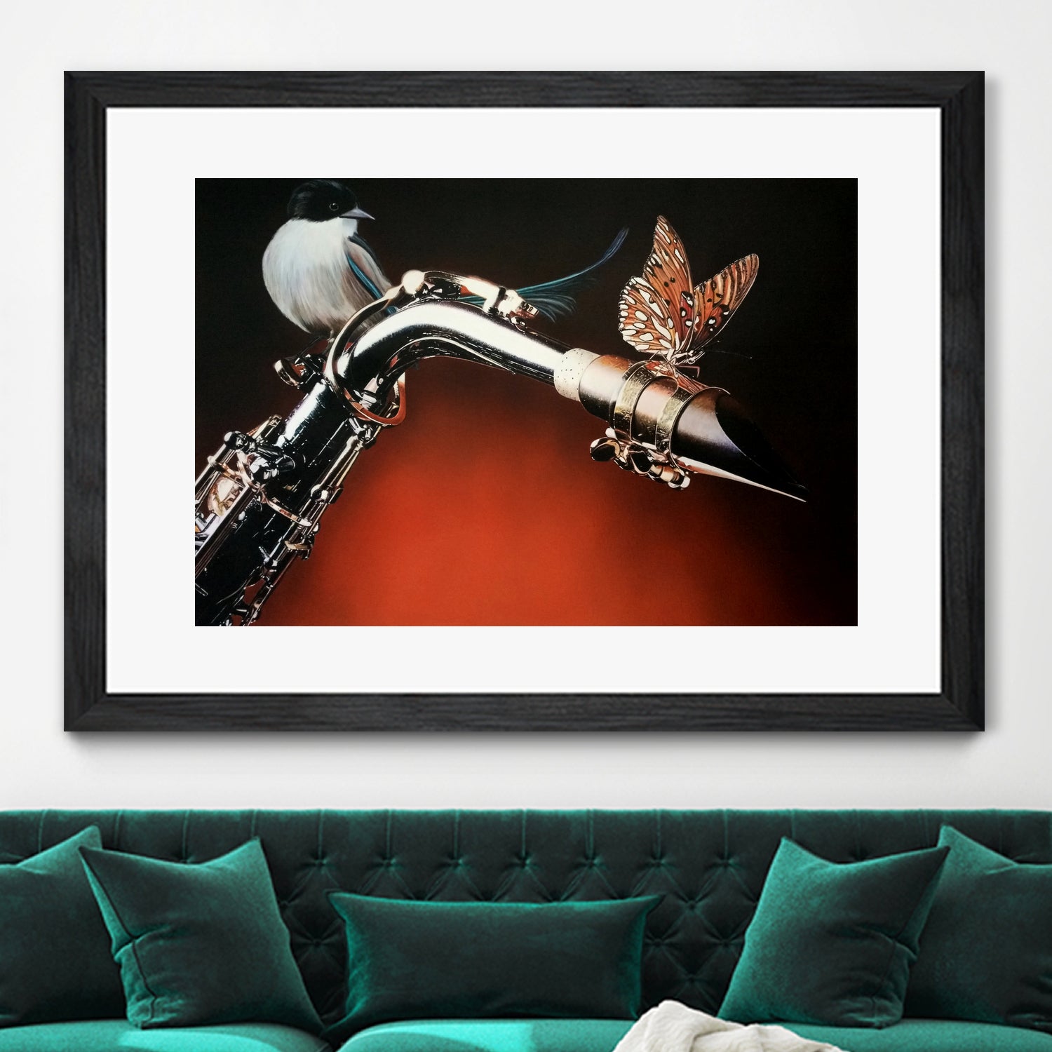 Flying Sax by João Bello on GIANT ART - red mixed media