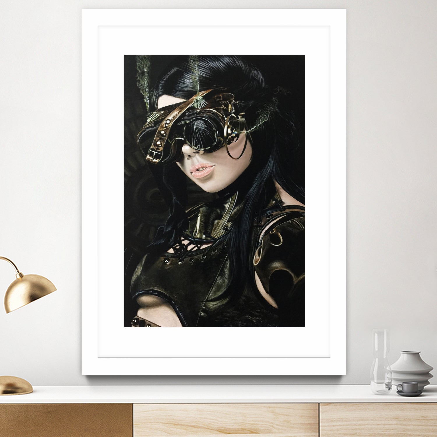 Steampunk Girl I by João Bello on GIANT ART - black mixed media