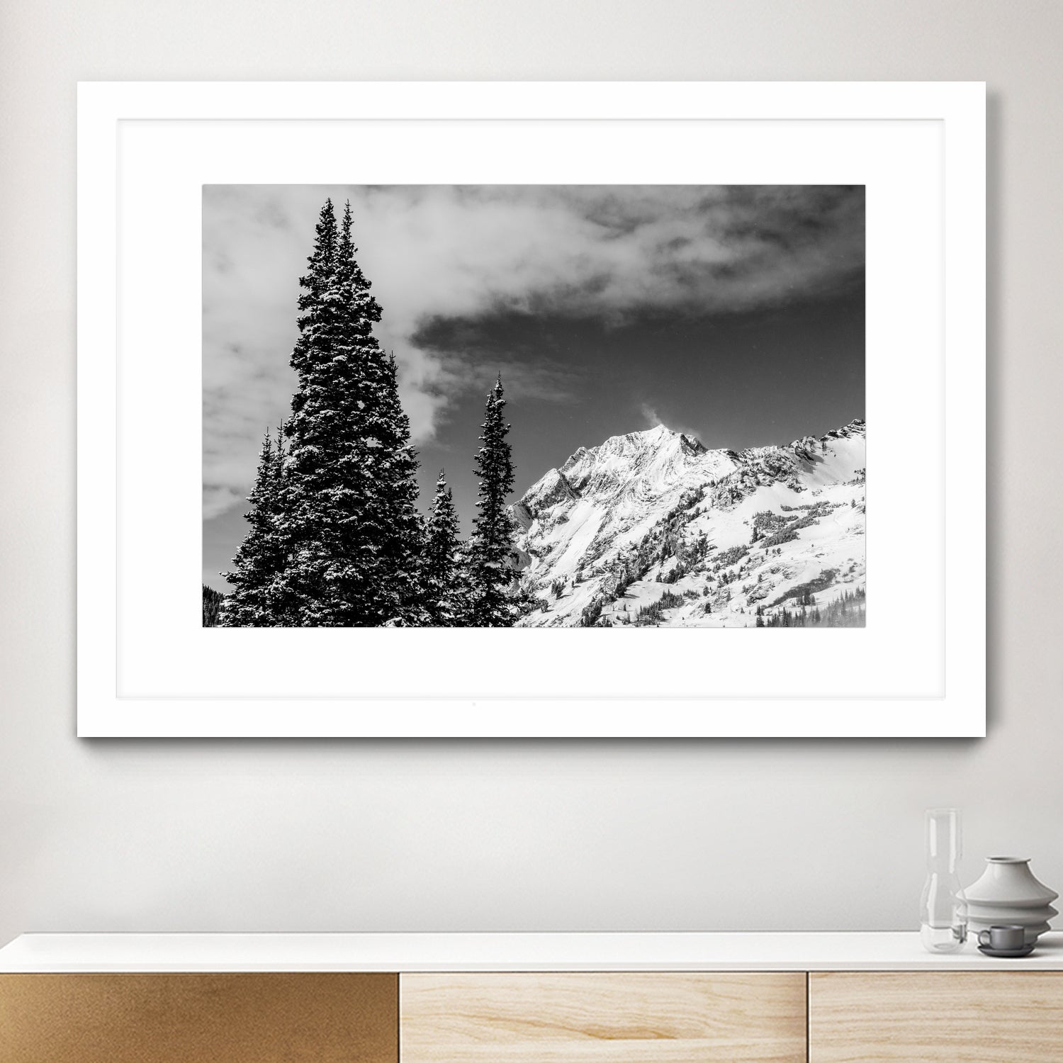 Trees Taller than the Highest Peak by Alex Tonetti on GIANT ART - gray photo illustration