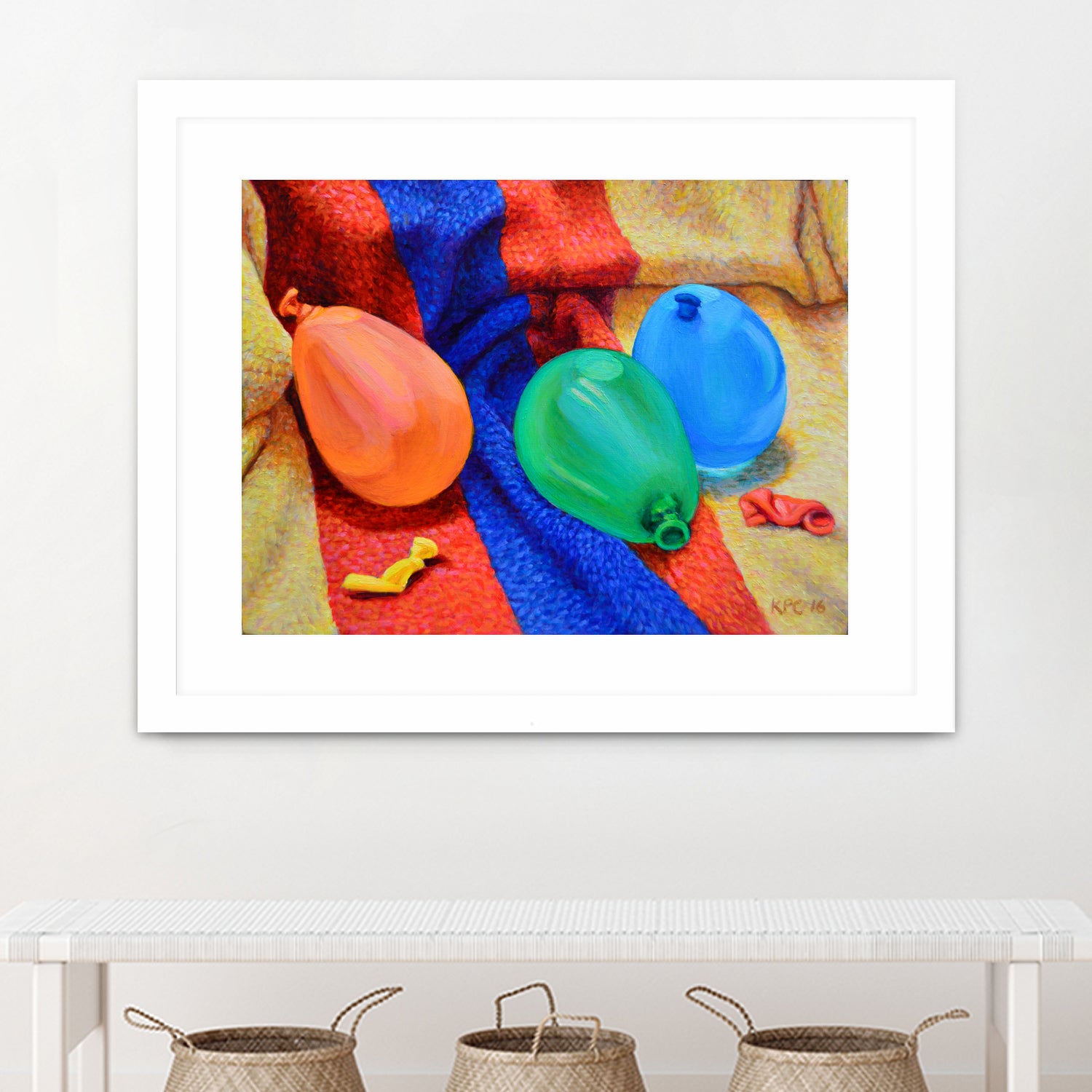 Water Balloons by Kenneth Cobb on GIANT ART - yellow mixed media