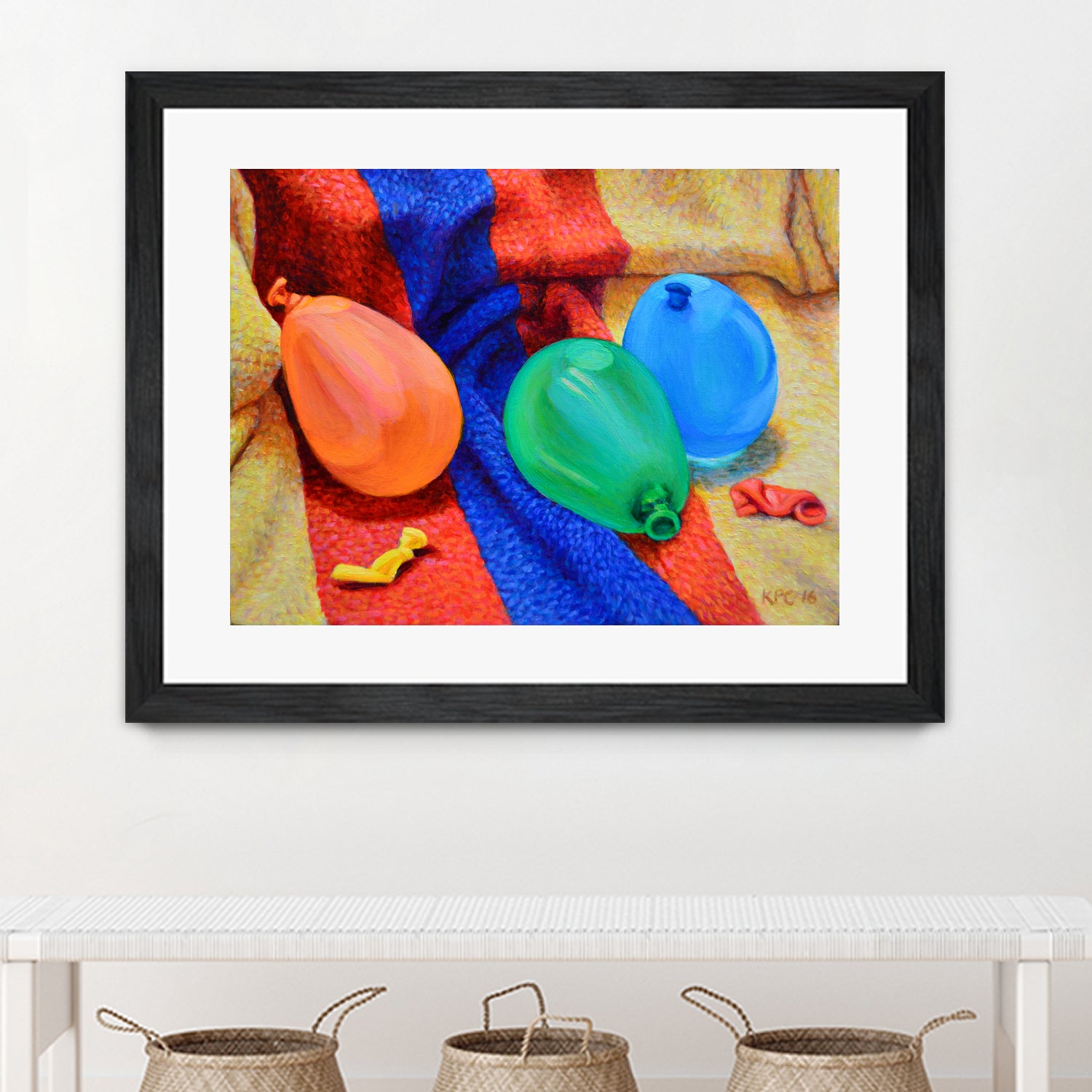 Water Balloons by Kenneth Cobb on GIANT ART - yellow mixed media