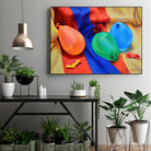 Water Balloons by Kenneth Cobb on GIANT ART - yellow mixed media