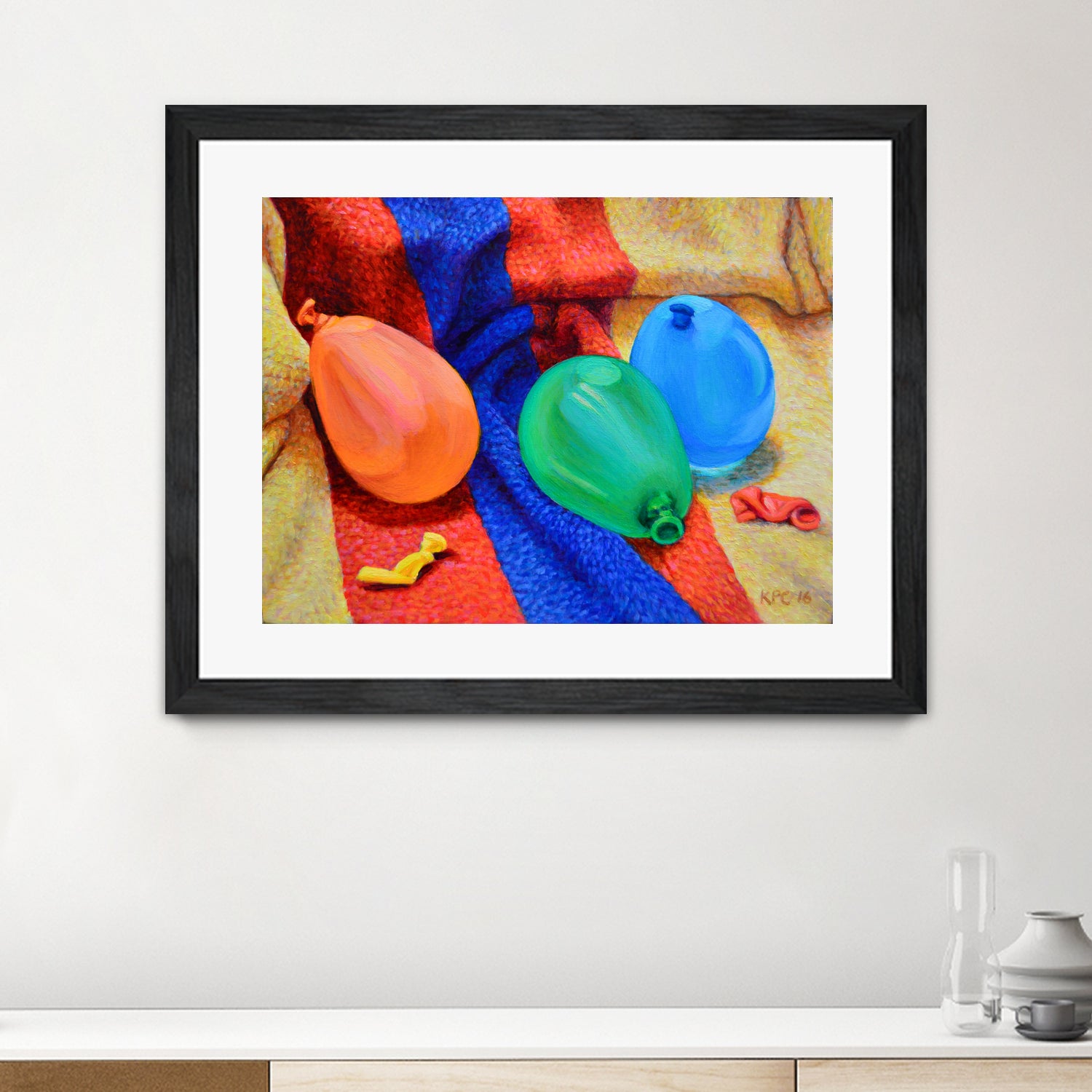 Water Balloons by Kenneth Cobb on GIANT ART - yellow mixed media