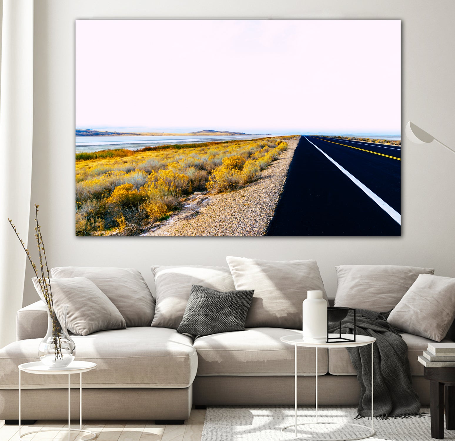 Along the Salt Flats by Alex Tonetti on GIANT ART - yellow photo illustration