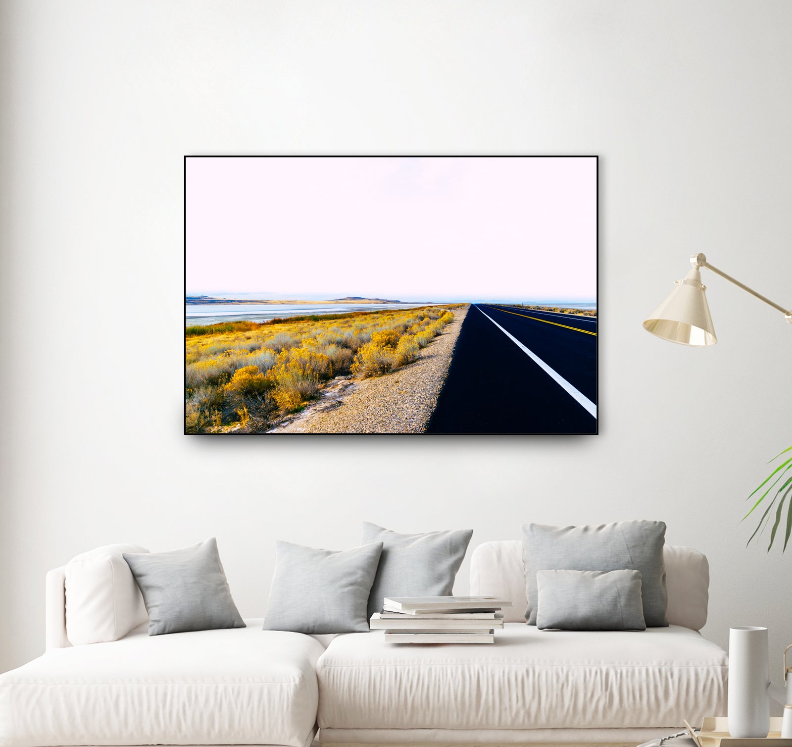 Along the Salt Flats by Alex Tonetti on GIANT ART - yellow photo illustration