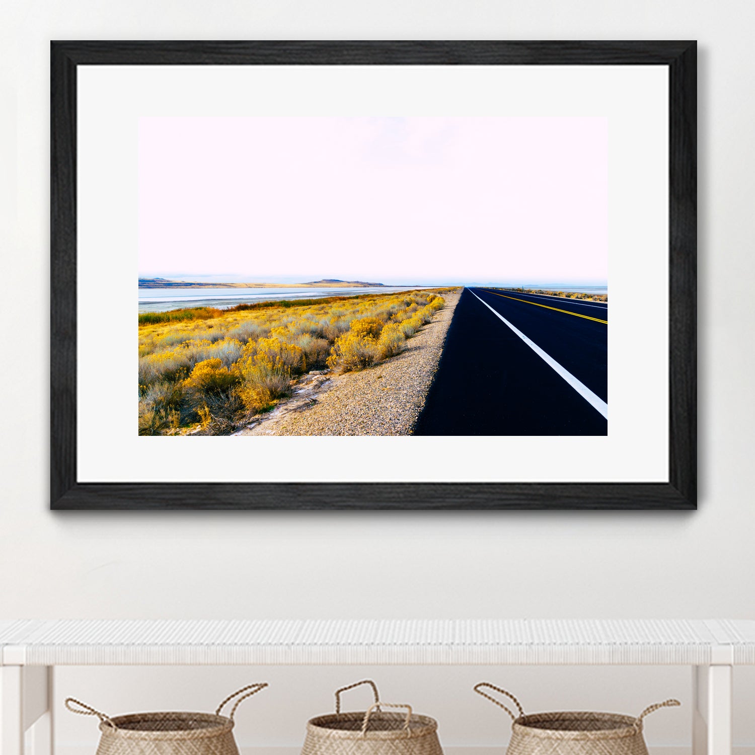 Along the Salt Flats by Alex Tonetti on GIANT ART - yellow photo illustration