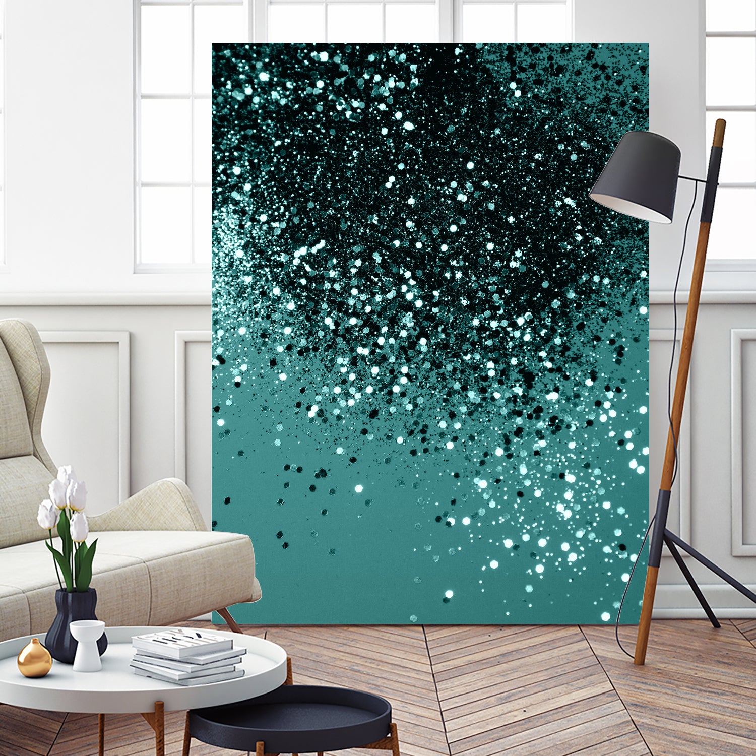 Teal Mermaid Ocean Glitter #3 #shiny #decor #art by Anita & Bella Jantz on GIANT ART - green photo illustration