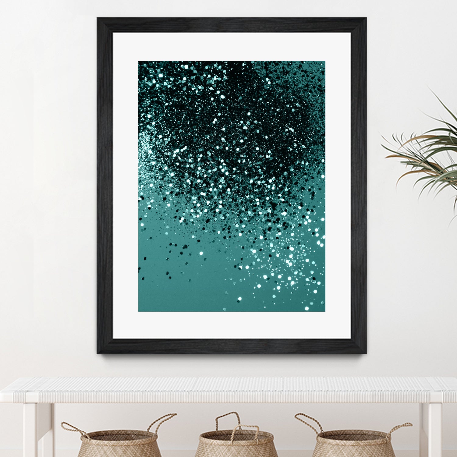 Teal Mermaid Ocean Glitter #3 #shiny #decor #art by Anita & Bella Jantz on GIANT ART - green photo illustration