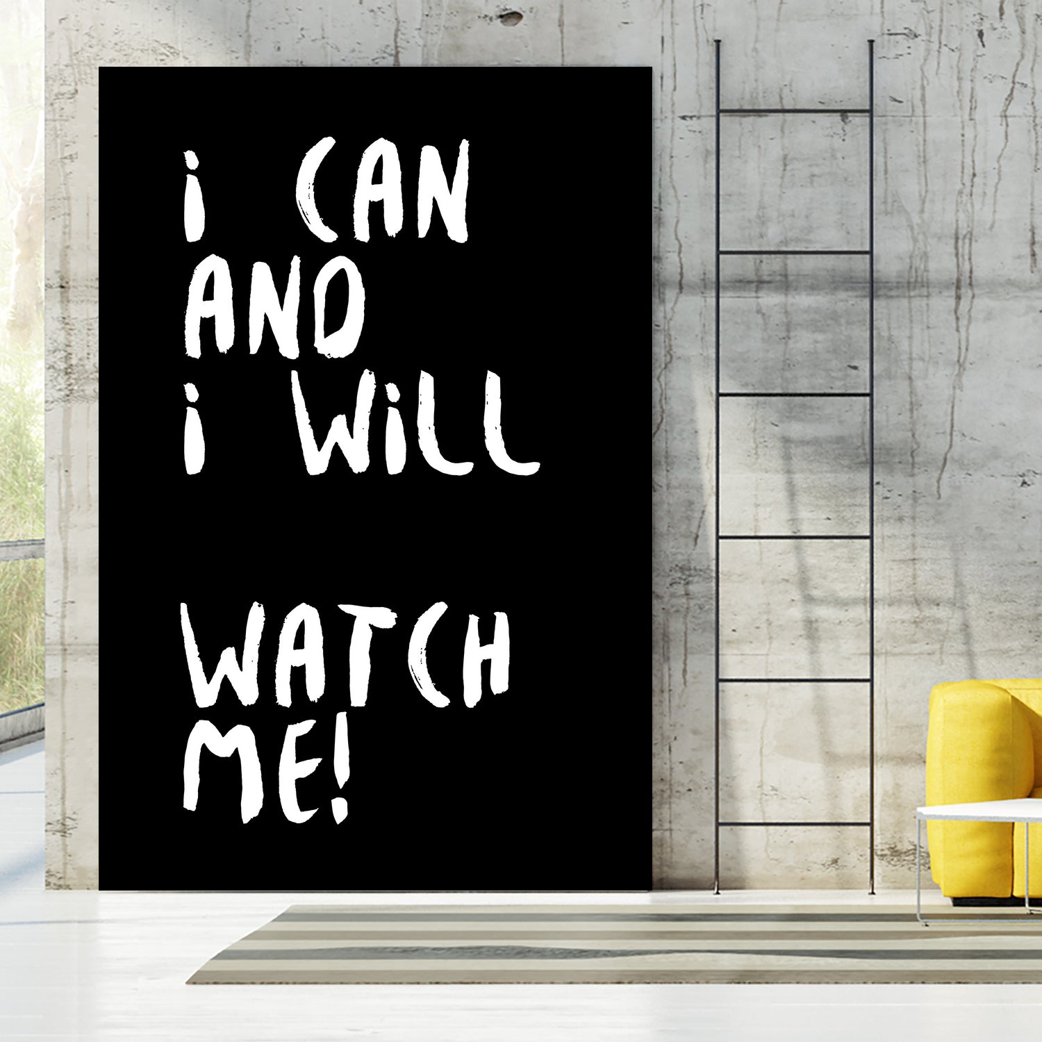 i can and i will by kim karol on GIANT ART - black typography