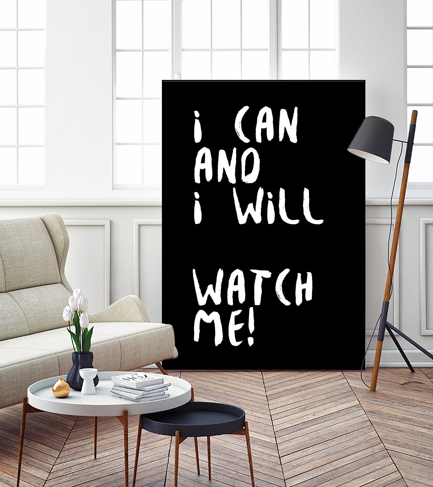 i can and i will by kim karol on GIANT ART - black typography