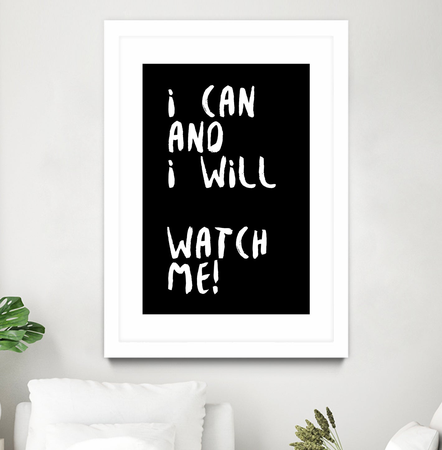 i can and i will by kim karol on GIANT ART - black typography