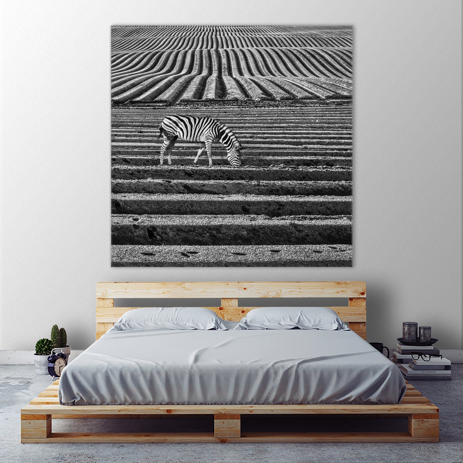 Zebra Field by Dariusz Klimczak on GIANT ART - gray photo illustration