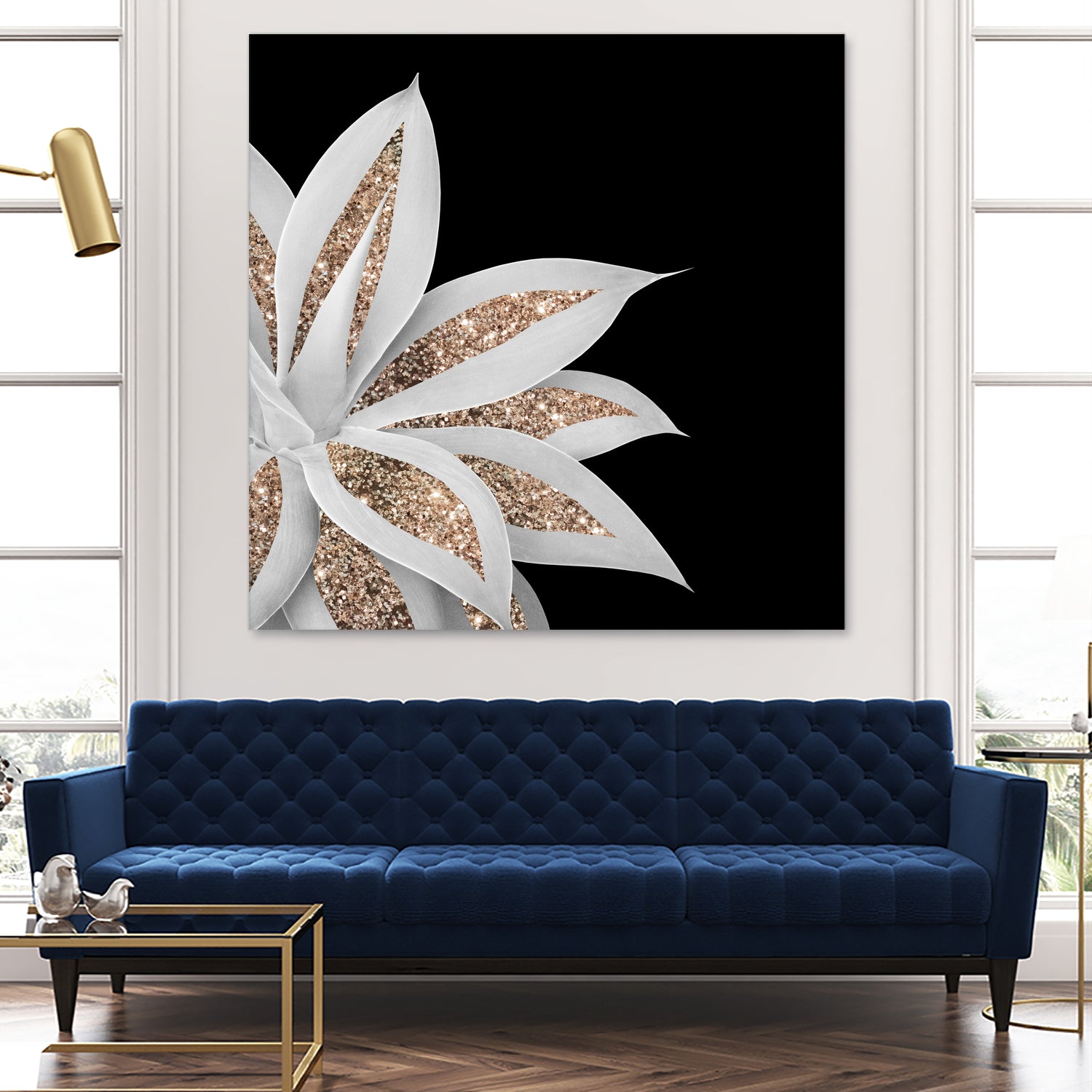 Agave Finesse Glitter Glam #6 #tropical #decor #art by Anita & Bella Jantz on GIANT ART - black photo illustration