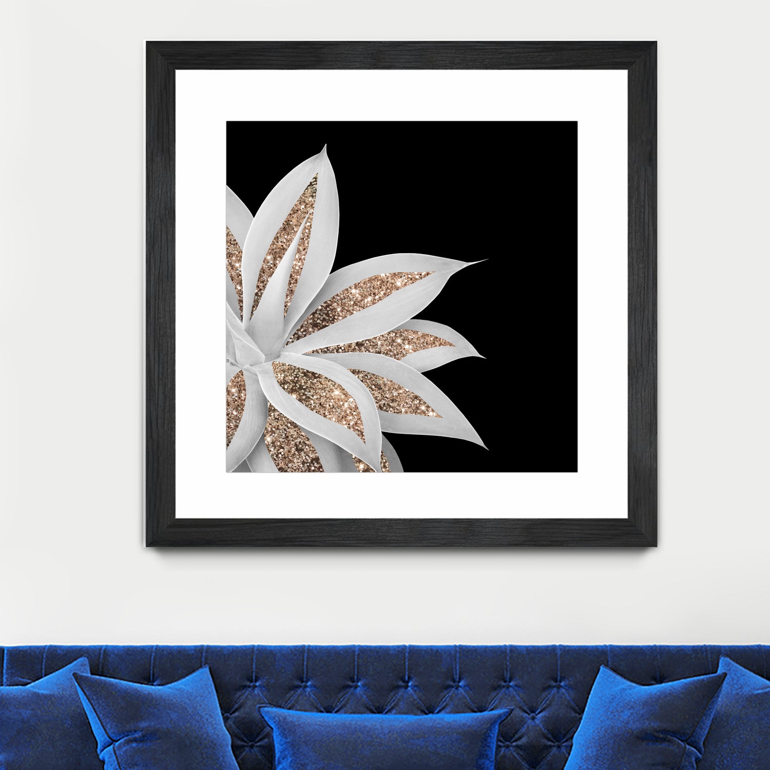 Agave Finesse Glitter Glam #6 #tropical #decor #art by Anita & Bella Jantz on GIANT ART - black photo illustration