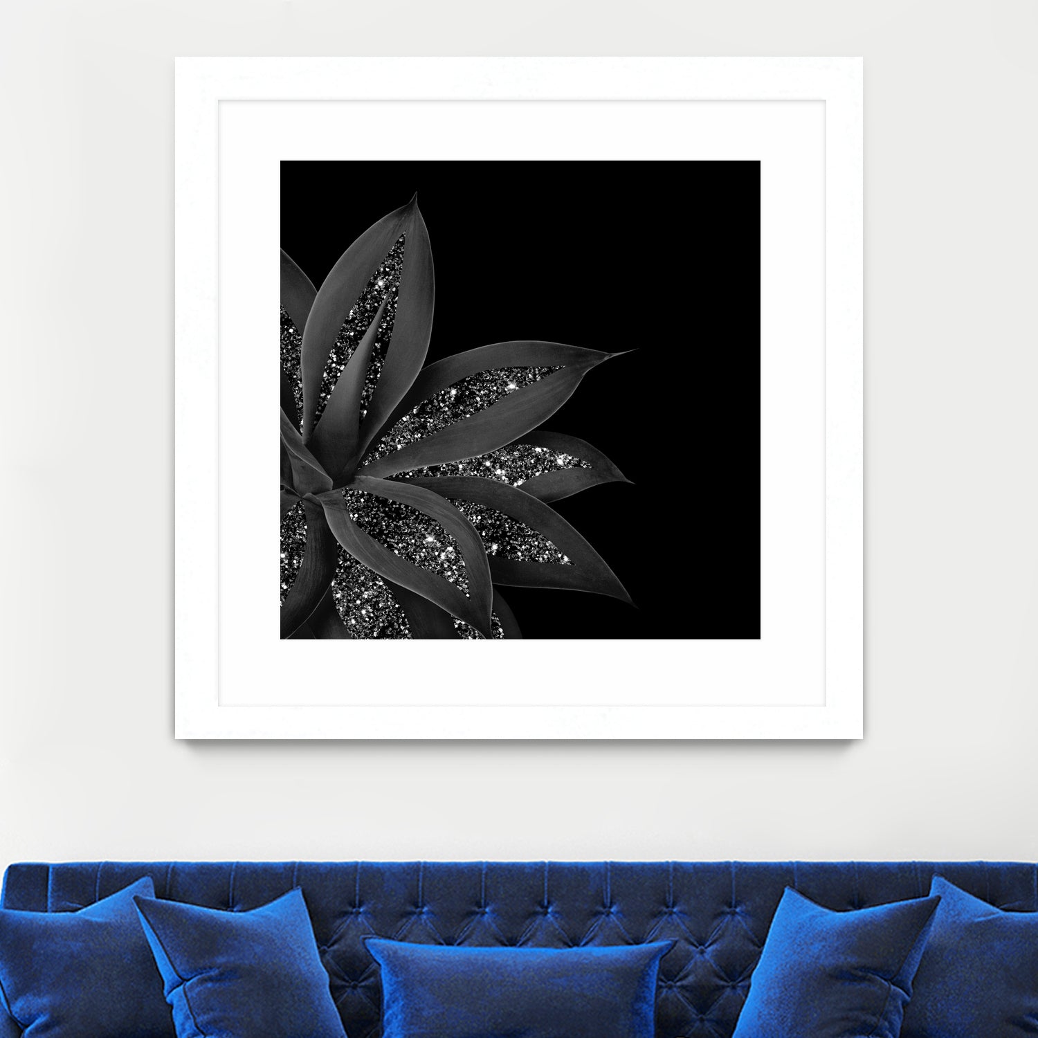 Agave Finesse Glitter Glam #7 #tropical #decor #art by Anita & Bella Jantz on GIANT ART - black photo illustration