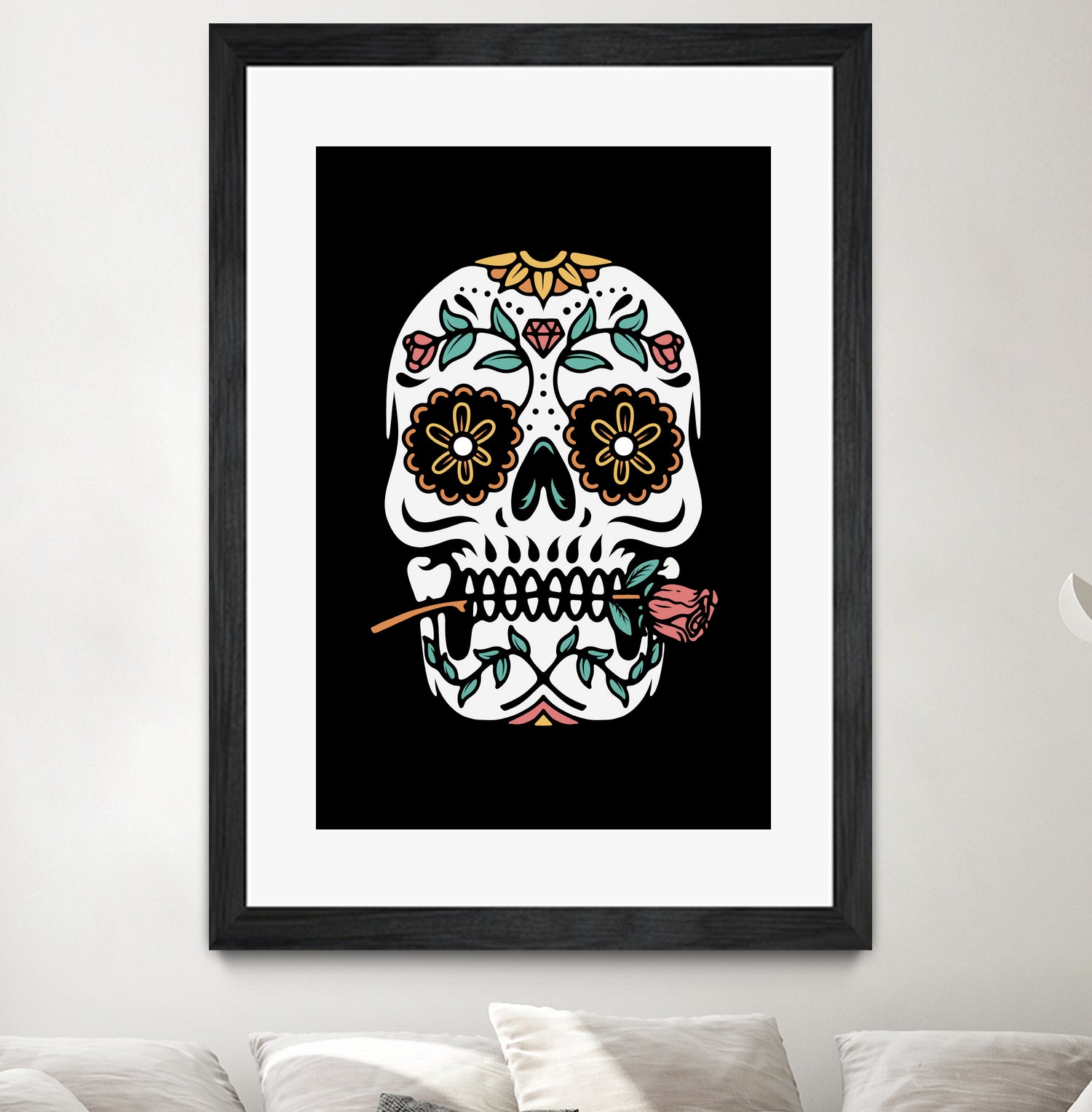 Mexican Skull by Afif Quilimo on GIANT ART - black digital drawing