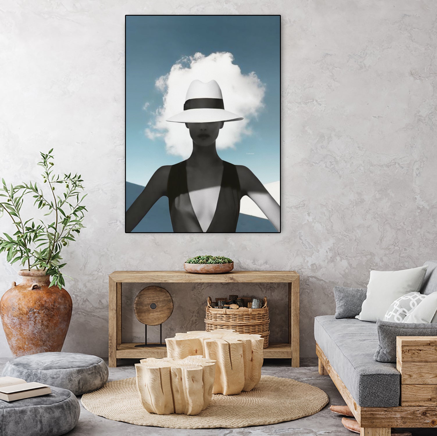 Beauty and the cloud ... by Menelaos Trompoukis on GIANT ART - blue digital painting