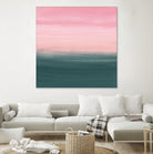 Touching Teal Pink Watercolor Abstract #1 #painting by Anita & Bella Jantz on GIANT ART - pink digital painting