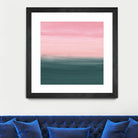 Touching Teal Pink Watercolor Abstract #1 #painting by Anita & Bella Jantz on GIANT ART - pink digital painting