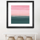 Touching Teal Pink Watercolor Abstract #1 #painting by Anita & Bella Jantz on GIANT ART - pink digital painting