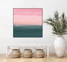 Touching Teal Pink Watercolor Abstract #1 #painting by Anita & Bella Jantz on GIANT ART - pink digital painting