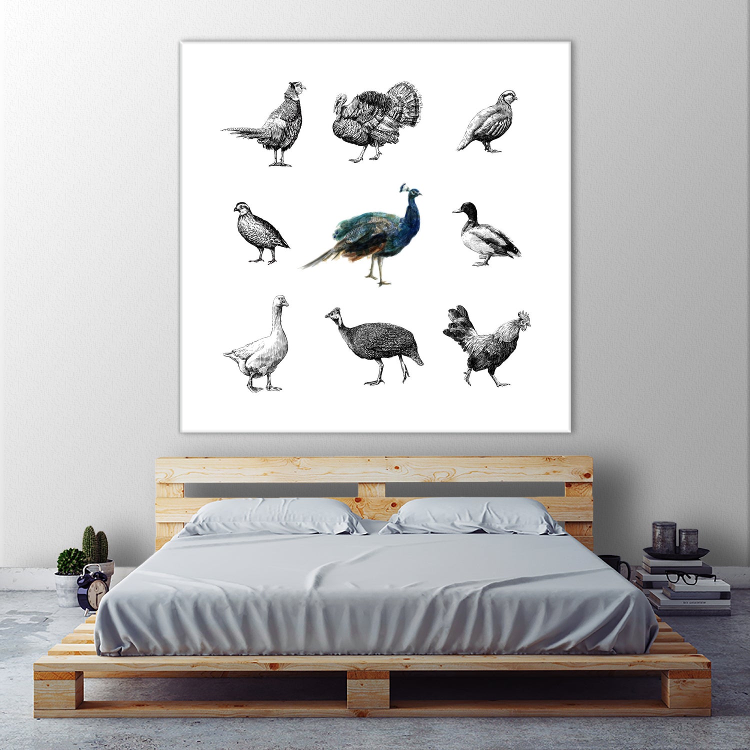 Bird Farm by Martina Dirce Carcano on GIANT ART - white digital painting