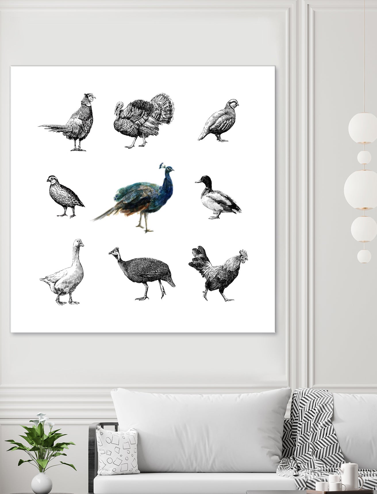 Bird Farm by Martina Dirce Carcano on GIANT ART - white digital painting