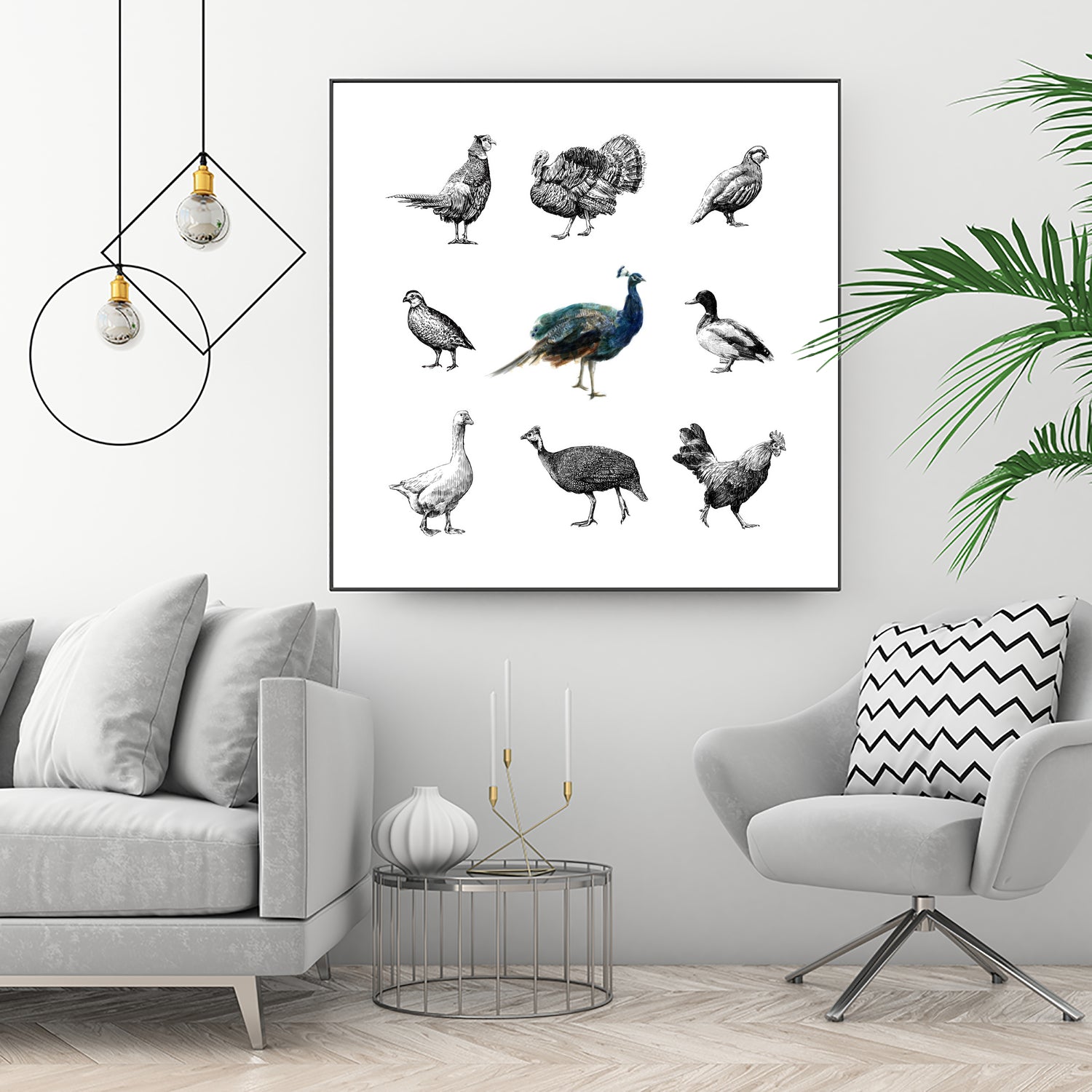 Bird Farm by Martina Dirce Carcano on GIANT ART - white digital painting