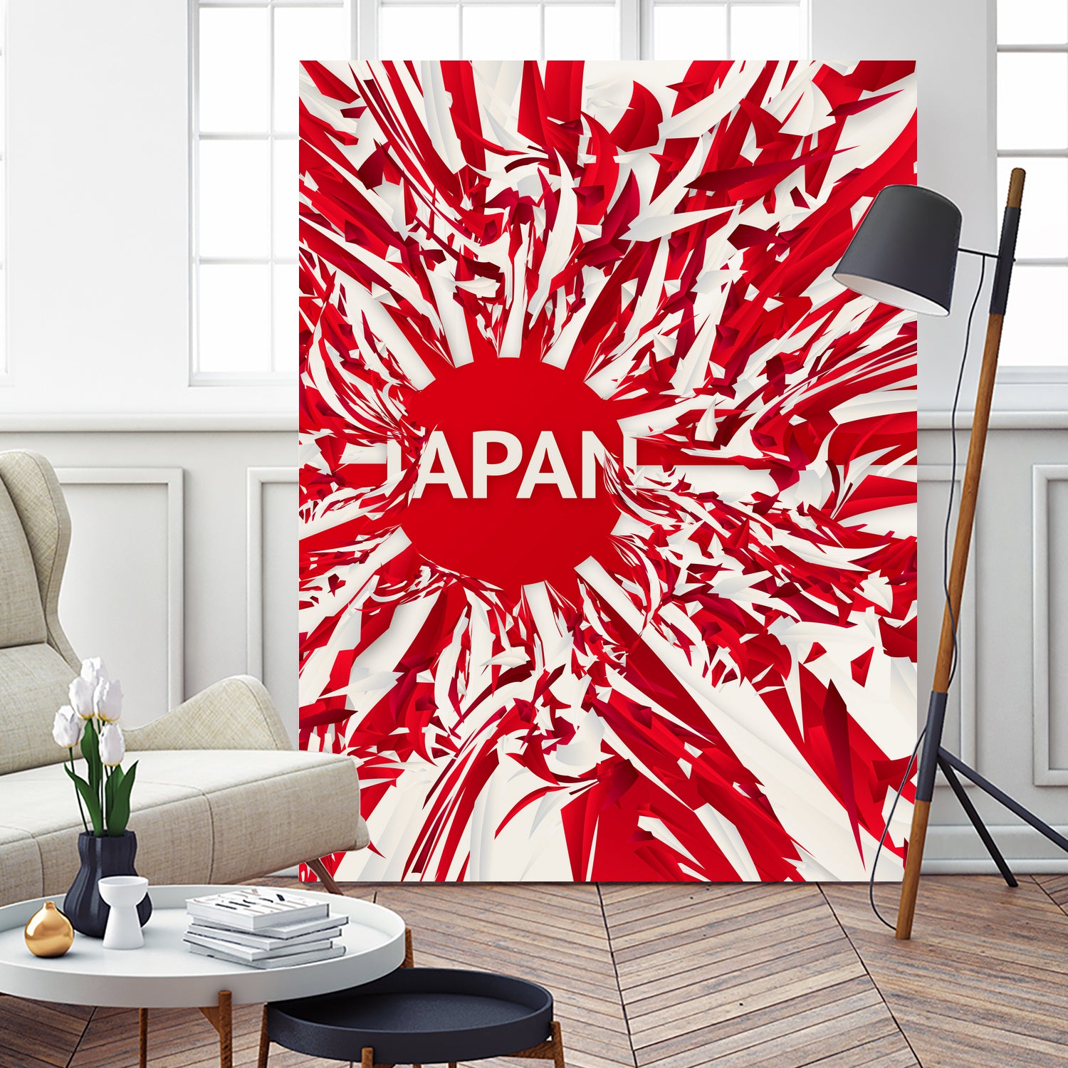 Japan by Danny Jardim on GIANT ART - red digital painting