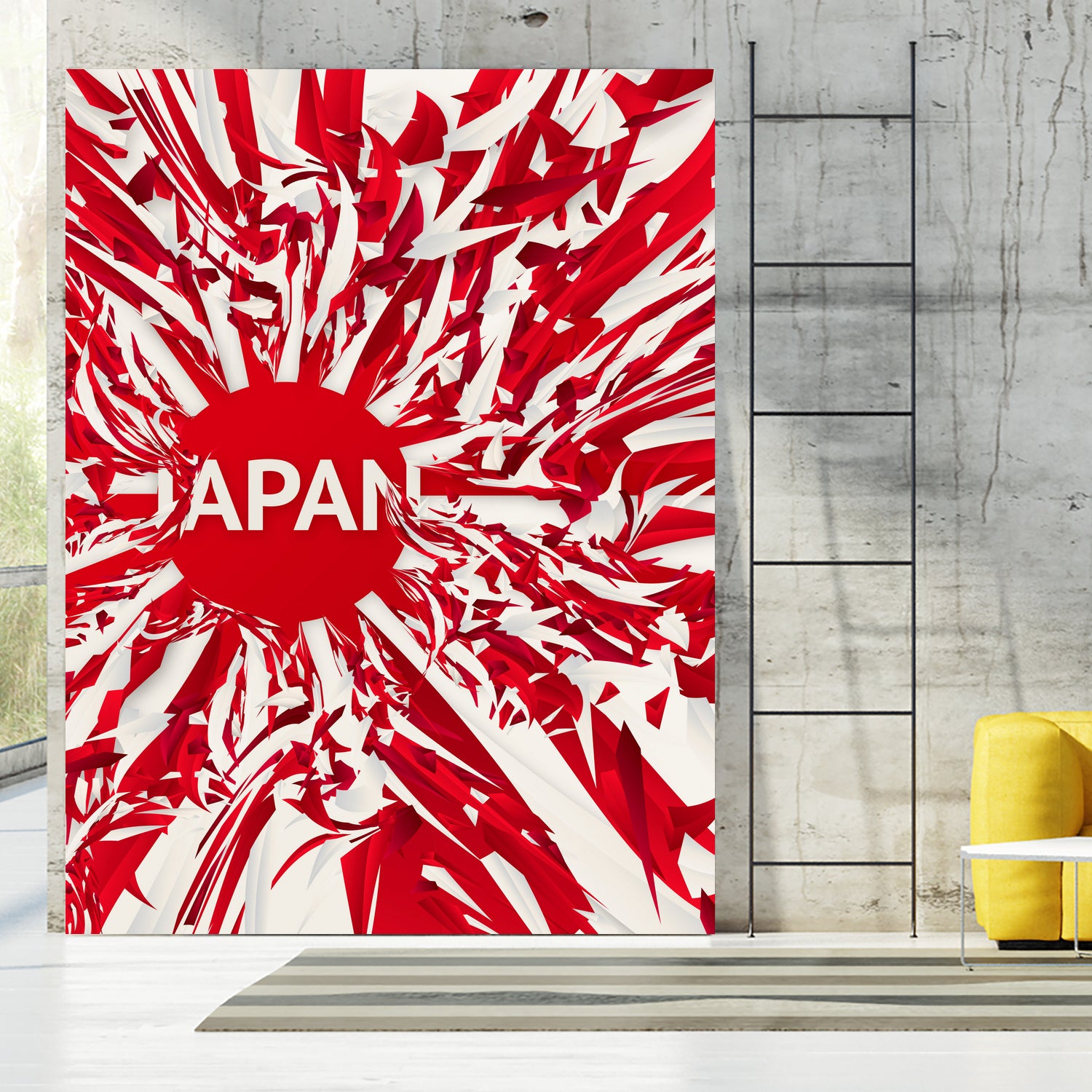 Japan by Danny Jardim on GIANT ART - red digital painting