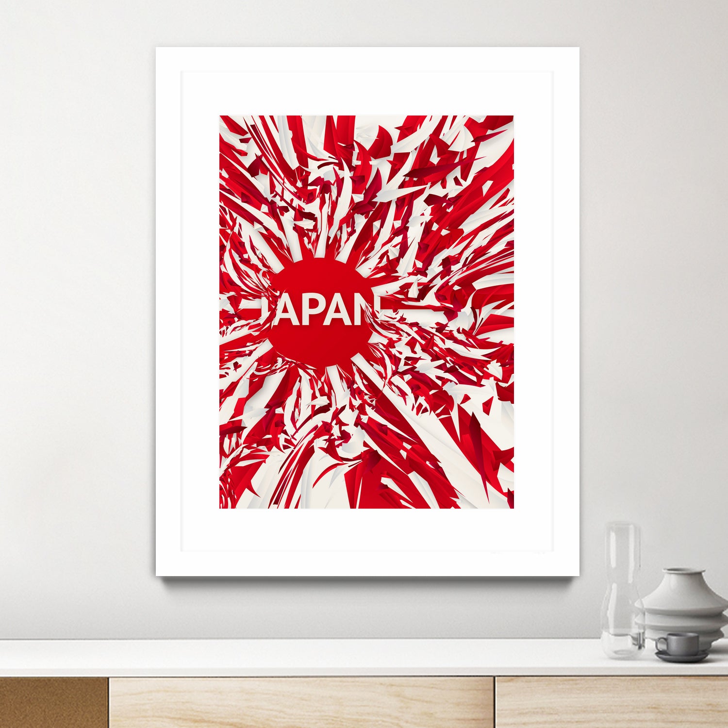 Japan by Danny Jardim on GIANT ART - red digital painting