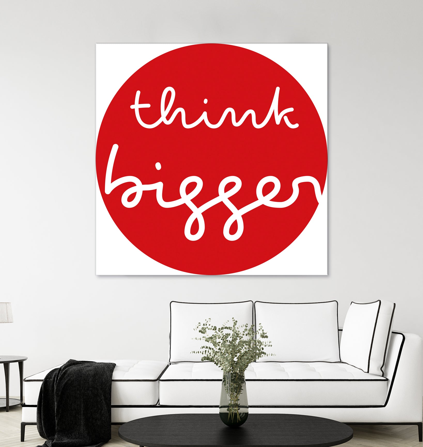 think bigger by Ralph Frankenberg on GIANT ART - red typography