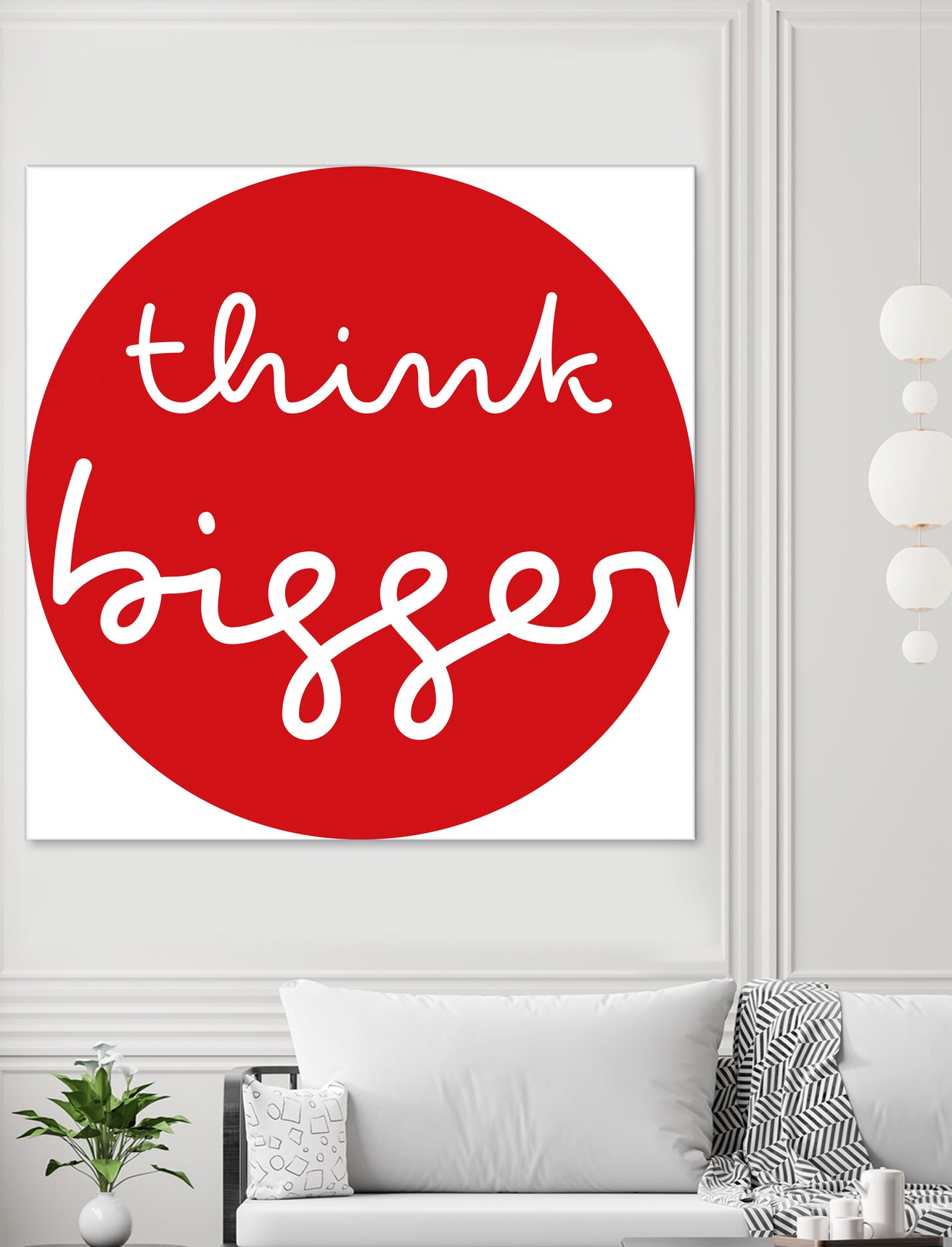 think bigger by Ralph Frankenberg on GIANT ART - red typography