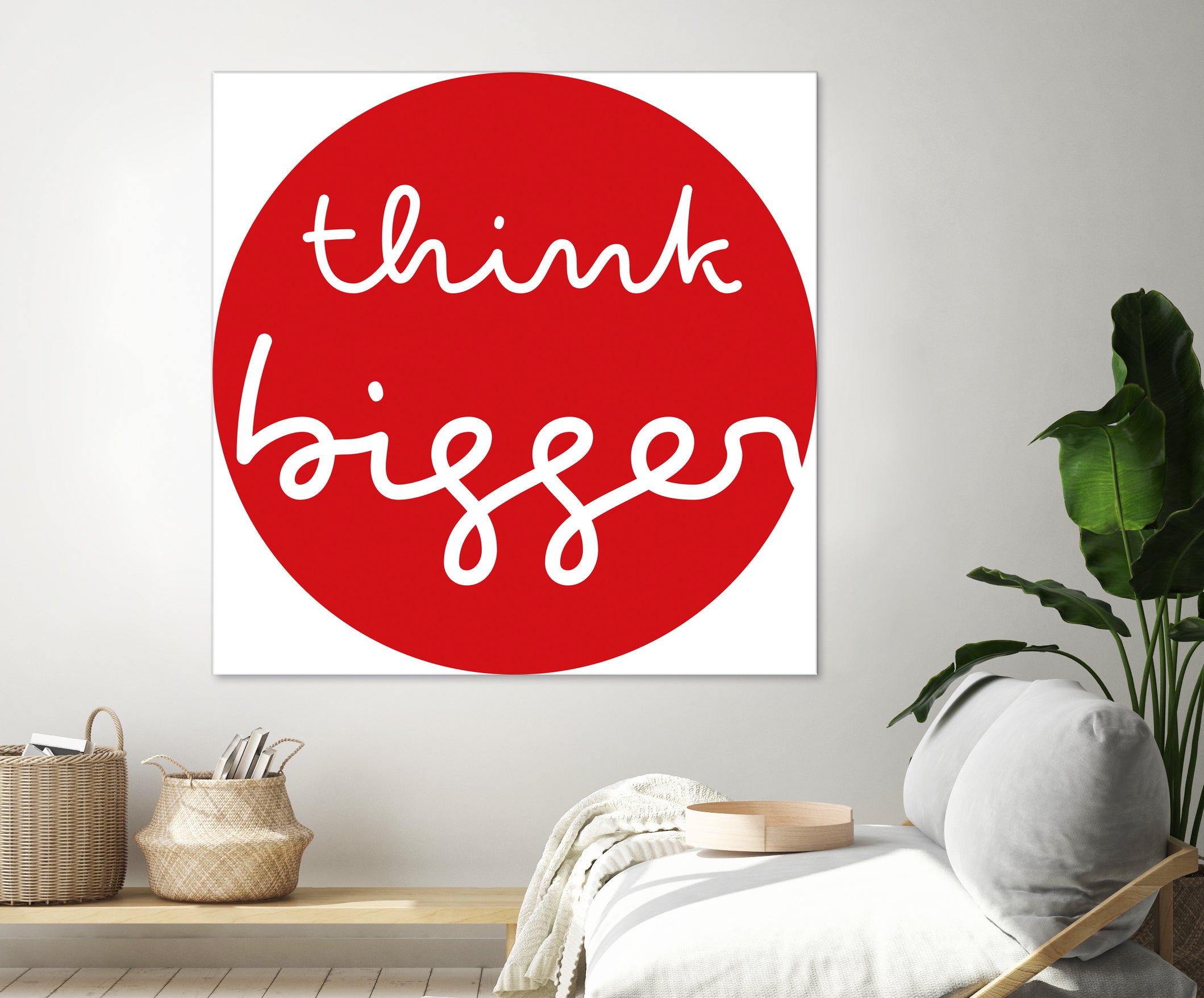 think bigger by Ralph Frankenberg on GIANT ART - red typography