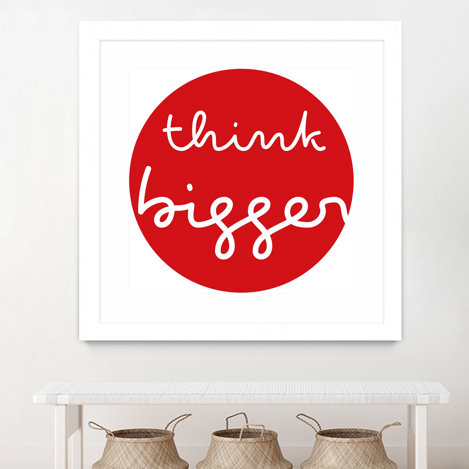 think bigger by Ralph Frankenberg on GIANT ART - red typography