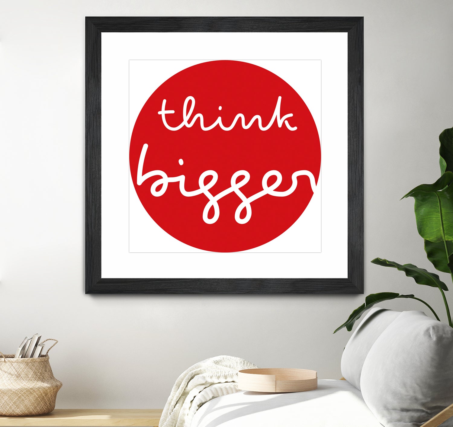 think bigger by Ralph Frankenberg on GIANT ART - red typography