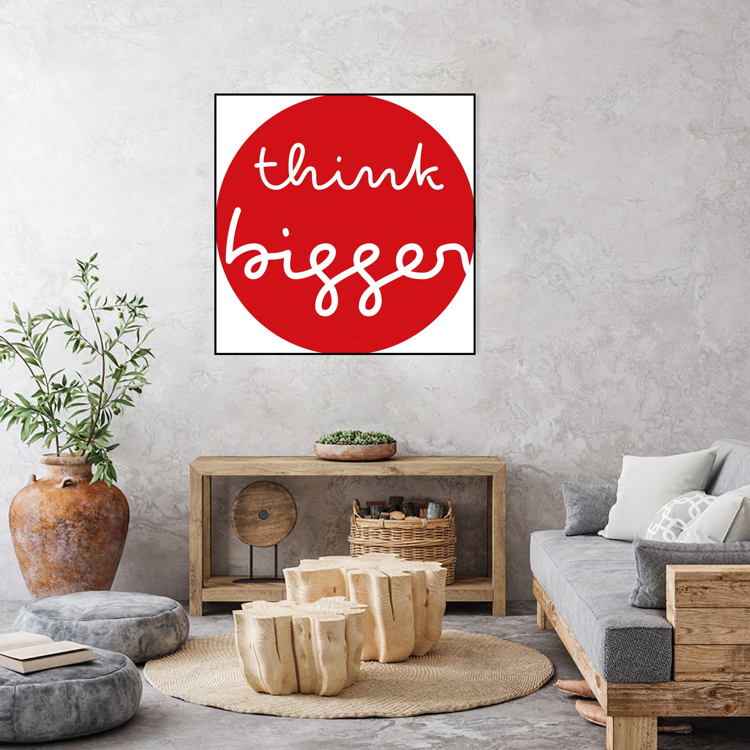 think bigger by Ralph Frankenberg on GIANT ART - red typography