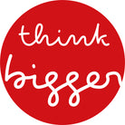 think bigger by Ralph Frankenberg on GIANT ART - red typography