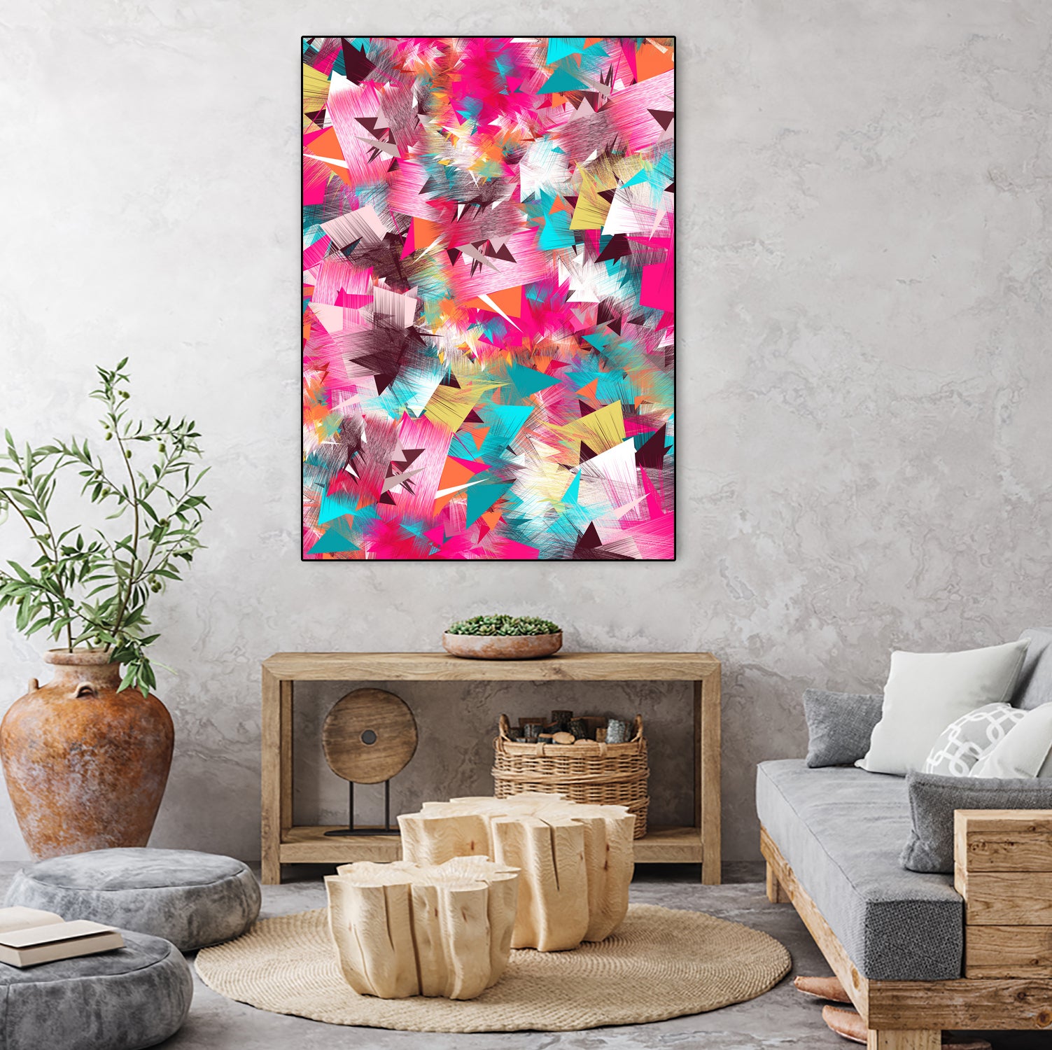 Colorful Place by Danny Jardim on GIANT ART - pink digital painting