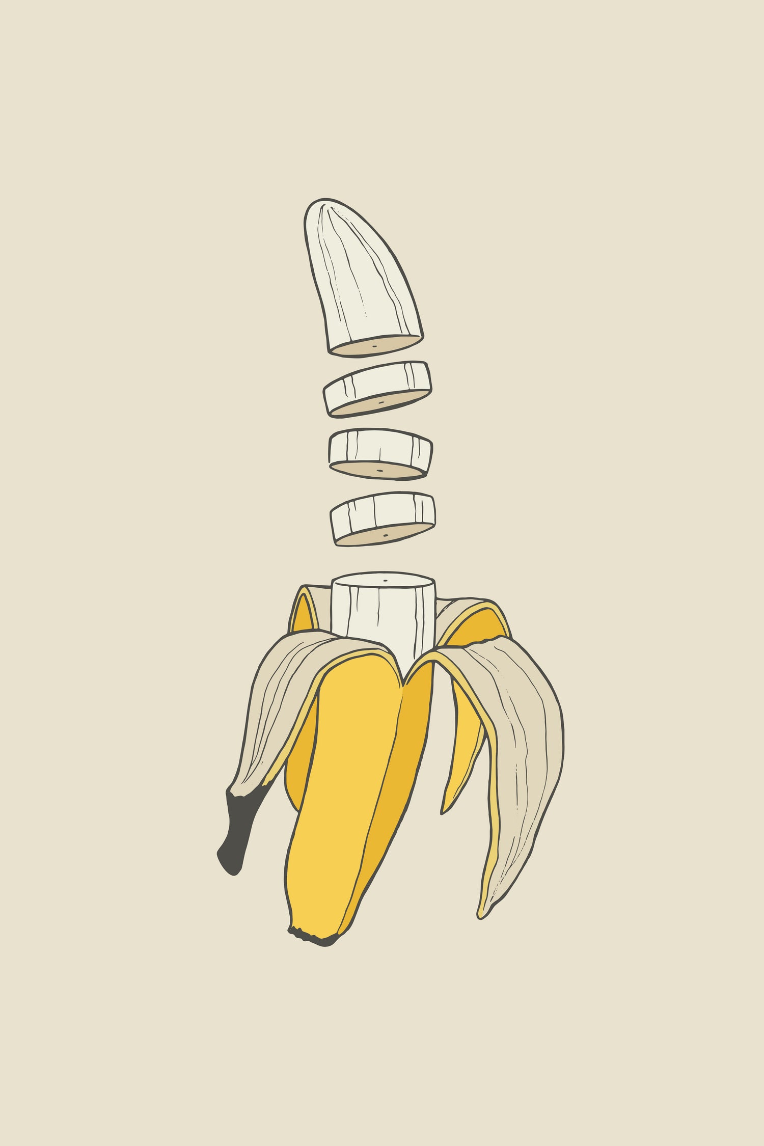 Banana Split (wordless) by Rob Snow on GIANT ART - yellow digital drawing