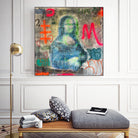 Monalisa graffiti by TULIO ALMEIDA on GIANT ART - gray mixed media