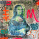 Monalisa graffiti by TULIO ALMEIDA on GIANT ART - gray mixed media