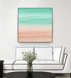 Touching Soft Emerald Beige Watercolor Abstract #1 #painting by Anita & Bella Jantz on GIANT ART - green digital painting